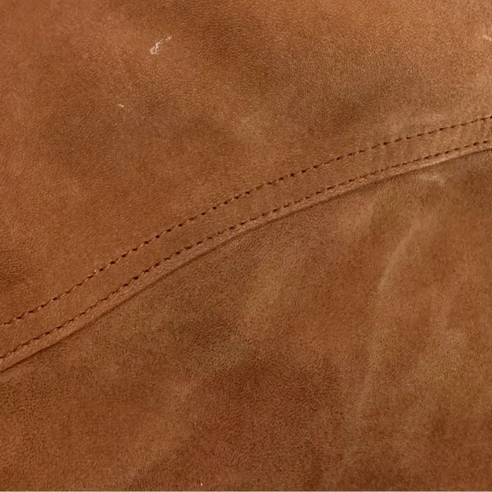 RARE VINTAGE ROBERT COMSTOCK Cognac Suede Leather Oversized Jacket
